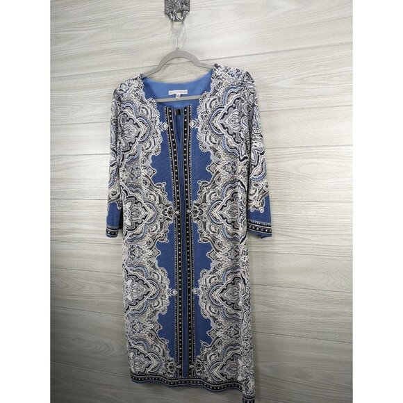 Sandra Darren Mirrored Paisley Mandala Shift Dress - Picture 4 of 6
